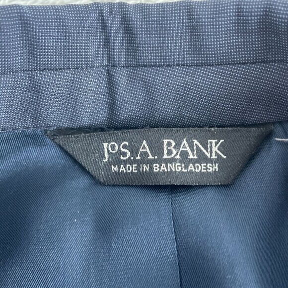 Jos. A. Bank Mens Wool Suit Blazer Jacket 41L - Navy Blue Two-Button 5283 - Picture 3 of 10